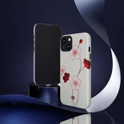 Crimson Sakura Blossom · Tough Phone Case for iPhone · Red