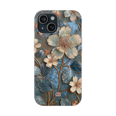 Gilded Blossom Reverie · Lite Phone Case for iPhone ·  Teal