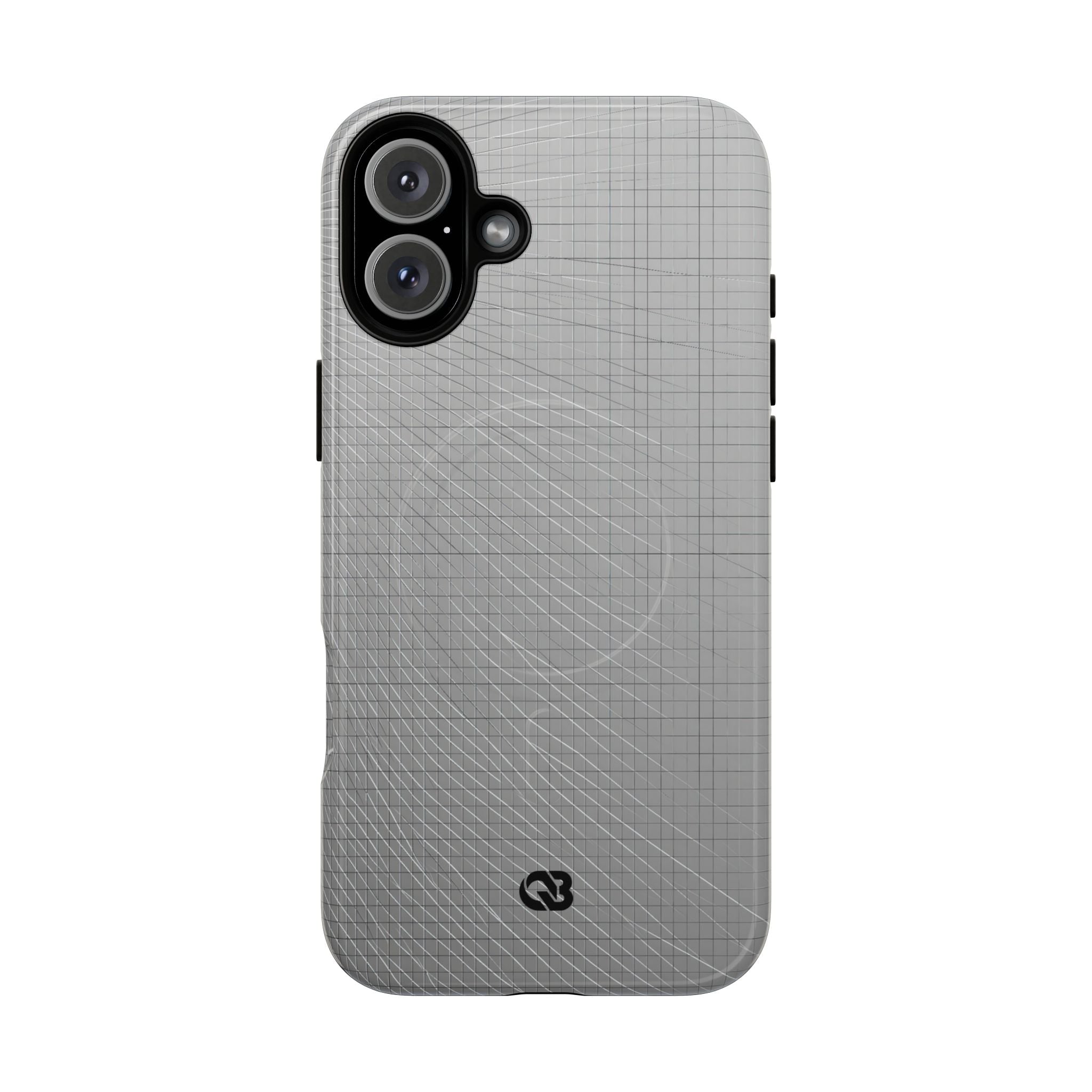 Grey Tough 2.0 Magsafe Phone Case for iPhone - Chrome Mesh Warp