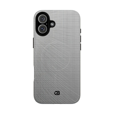 Grey Tough 2.0 Magsafe Phone Case for iPhone - Chrome Mesh Warp