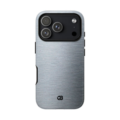 Brushed Aluminum · Tough Phone Case for iPhone · Silver
