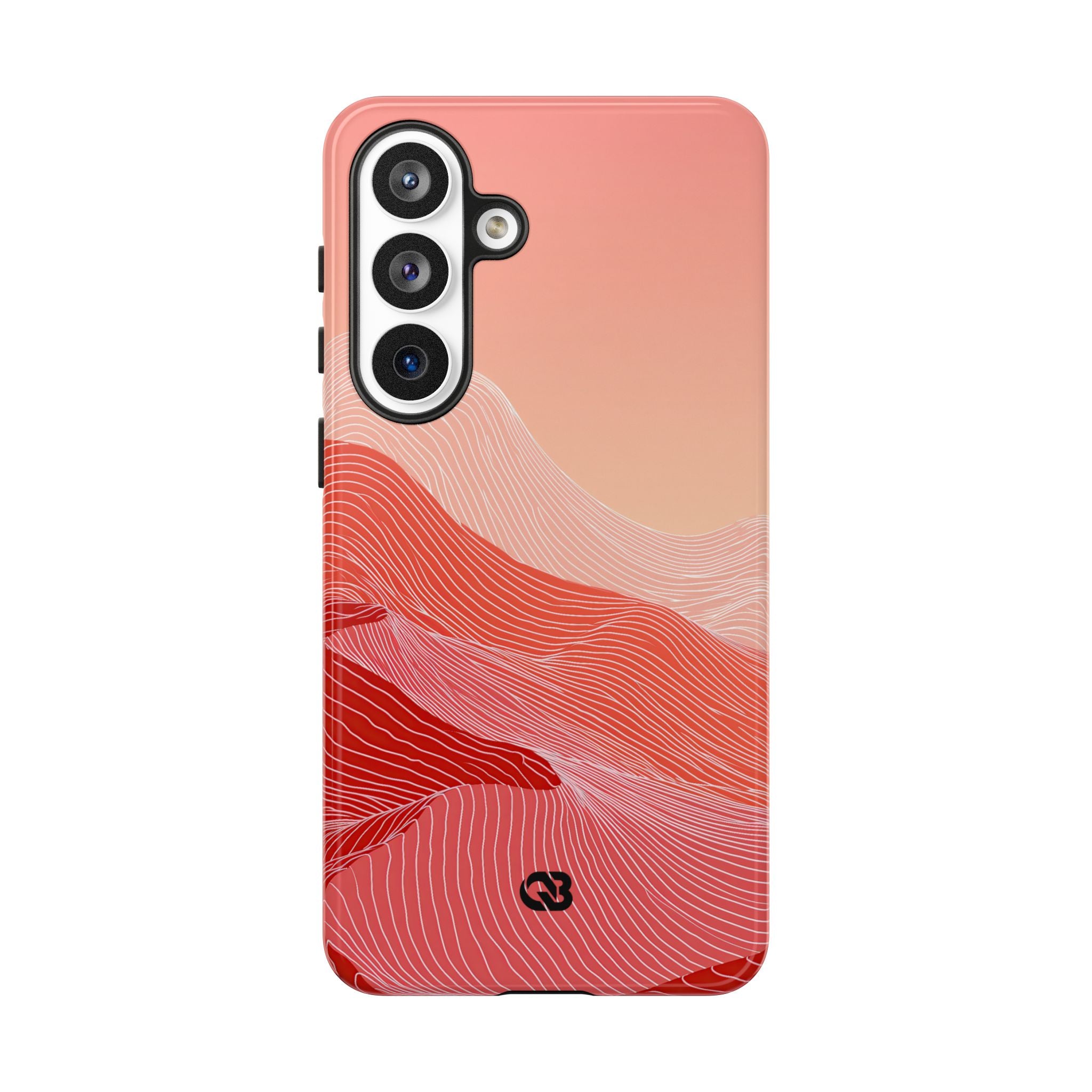Red Tough Phone Case for Samsung - Crimson Ridge Contour