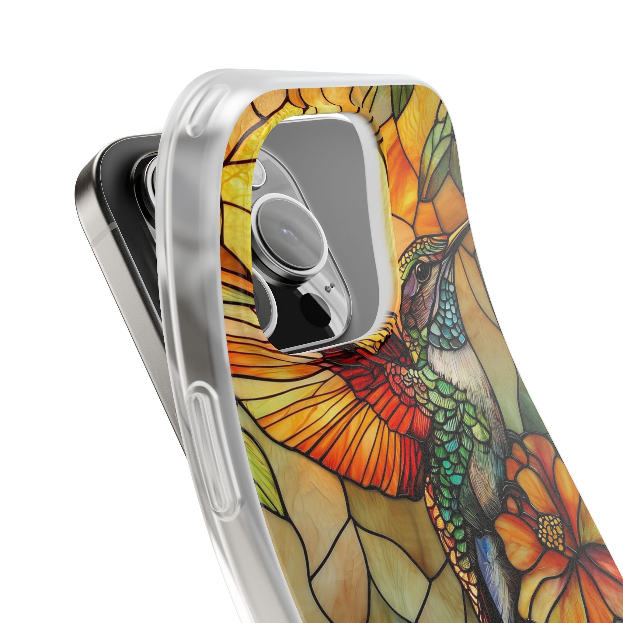 Amber Glass Hummingbird · Soft Phone Case for iPhone