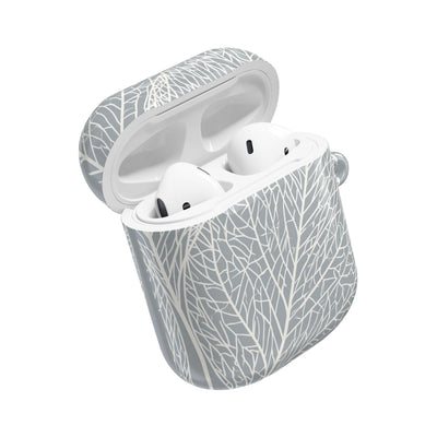Minimal Leaf Skeleton · Hard Case for AirPods & AirPods Pro · Grey