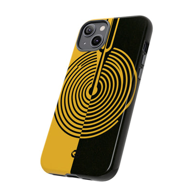 Yellow Tough Phone Case for iPhone - Voltage Sector Pulse