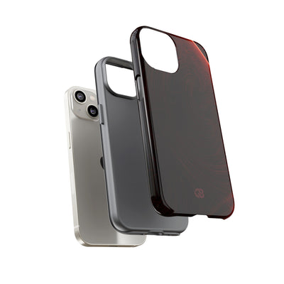 Red Tough Phone Case for iPhone - Crimson Flare Flux