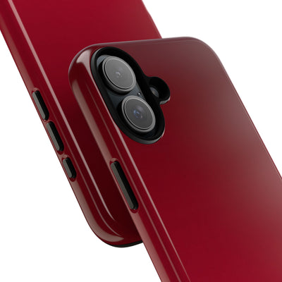 Red Tough Phone Case for iPhone - Crimson Velvet Fade