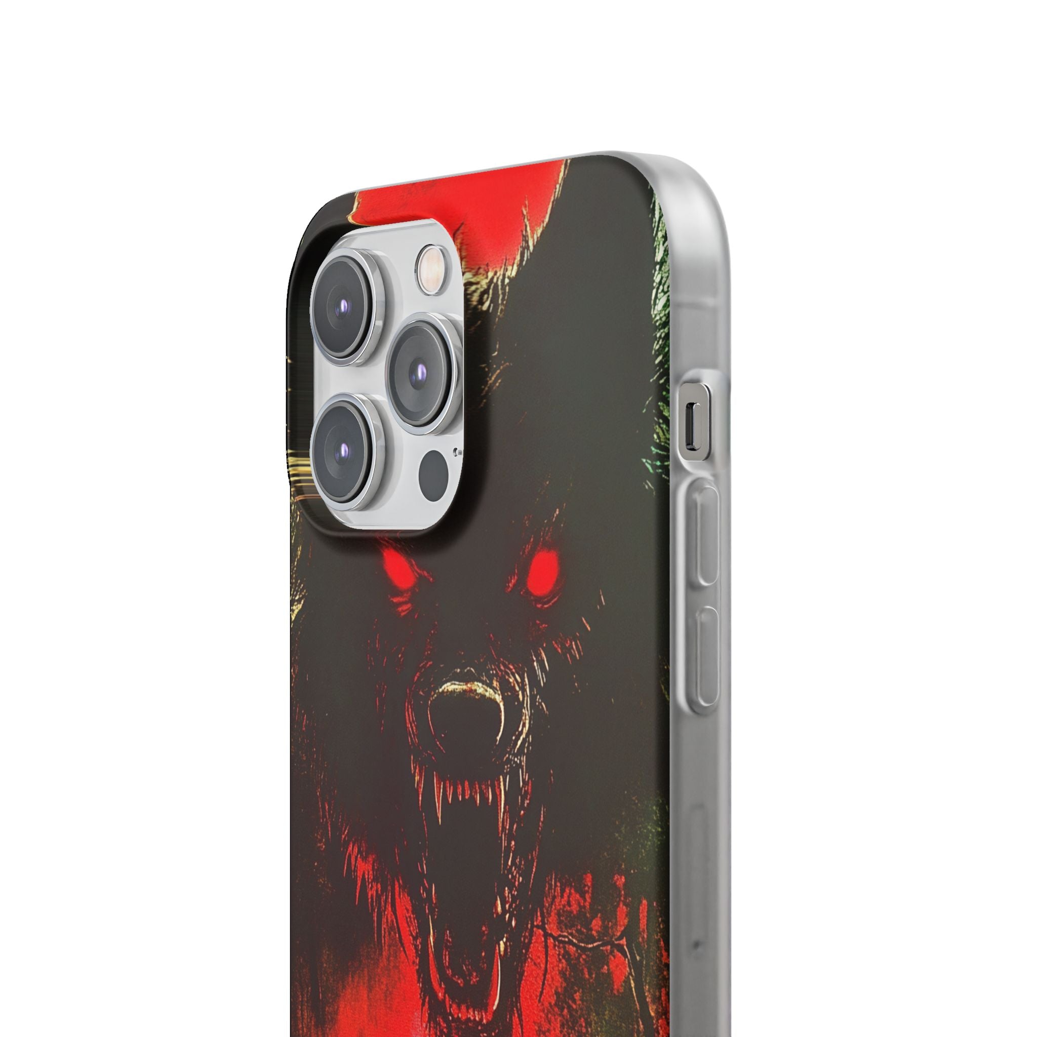 Crimson Wolf iPhone 14 Pro Max -pehmeä suojakotelo