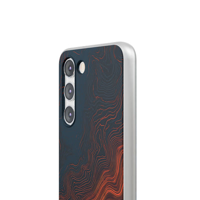 Black Lite Phone Case for Samsung - Volcanic Basalt Map