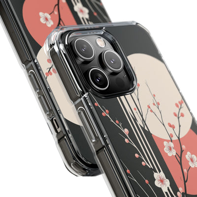 Black Impact MagSafe Phone Case for iPhone - Kyoto Midnight Blossom