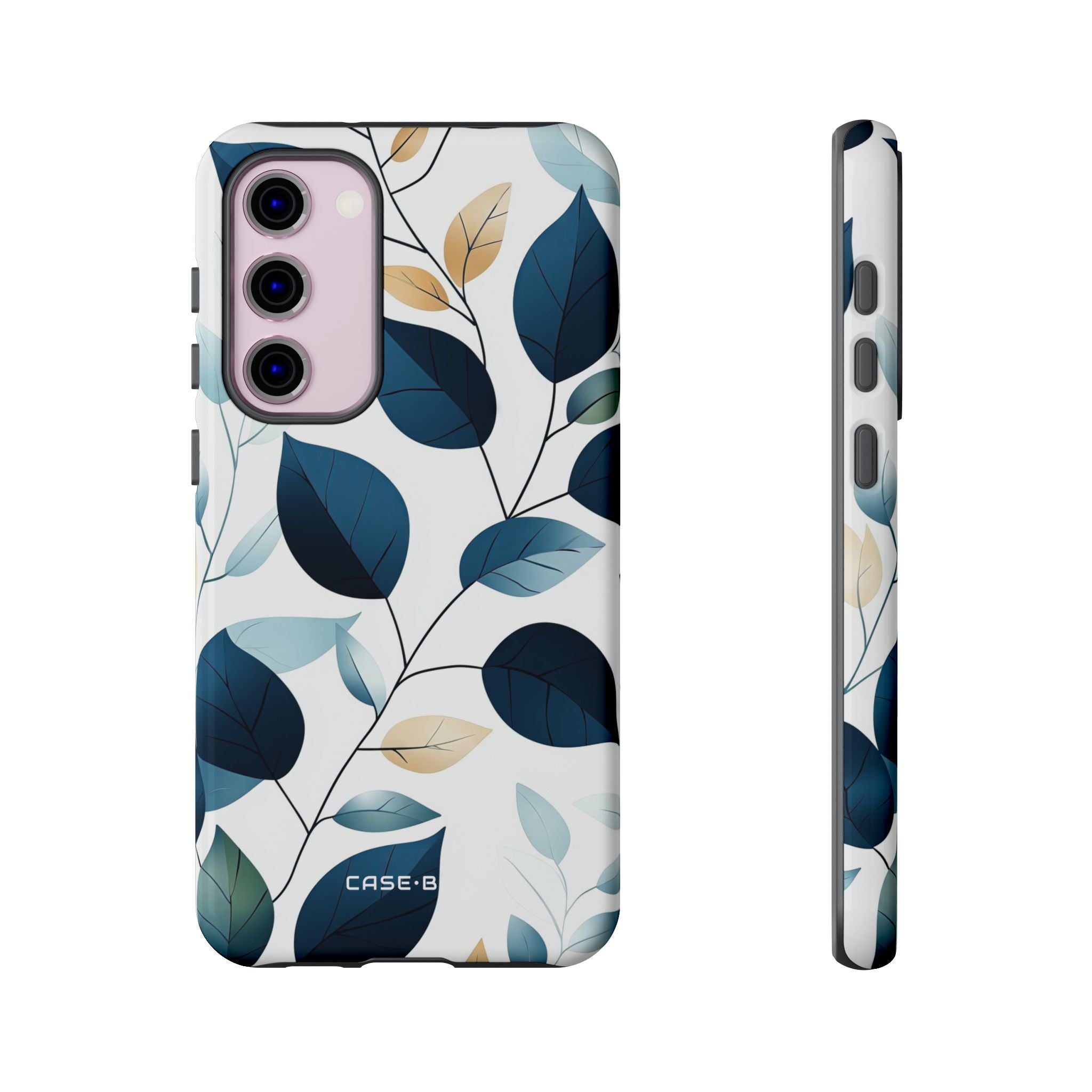 Navy Leaf Veins Samsung S23 Plus Case - Tough