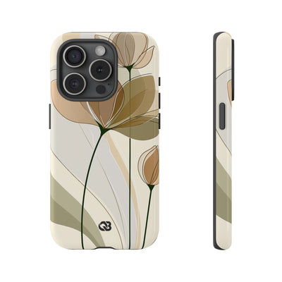 Translucent Petal Contour · Tough Phone Case for iPhone · Beige