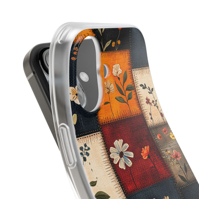 Patchwork Blooms iPhone 16 Case - Soft