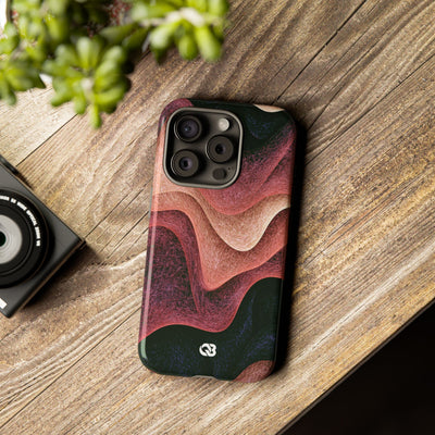 Rose Contour Waves · Tough Phone Case for iPhone · Pink