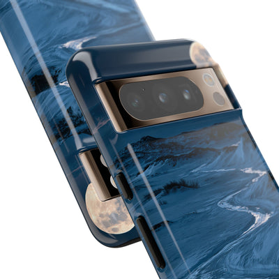 Arctic Moon Drift · Tough Phone Case for Pixel ·  Blue