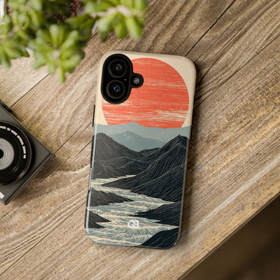 Crimson Ridge Horizon · Tough Phone Case for iPhone · Black