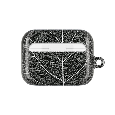 Monochrome Leaf Skeleton · Hard Case for AirPods & AirPods Pro · Black