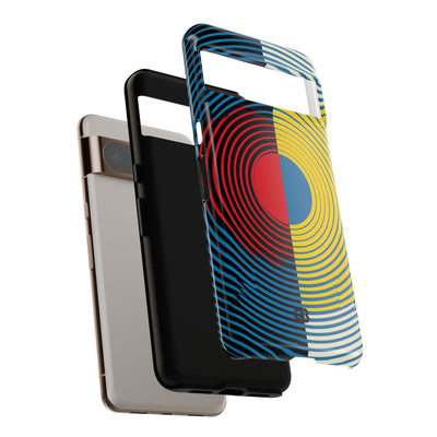 Blue Tough Phone Case for Google Pixel - Primary Circuit Orbit