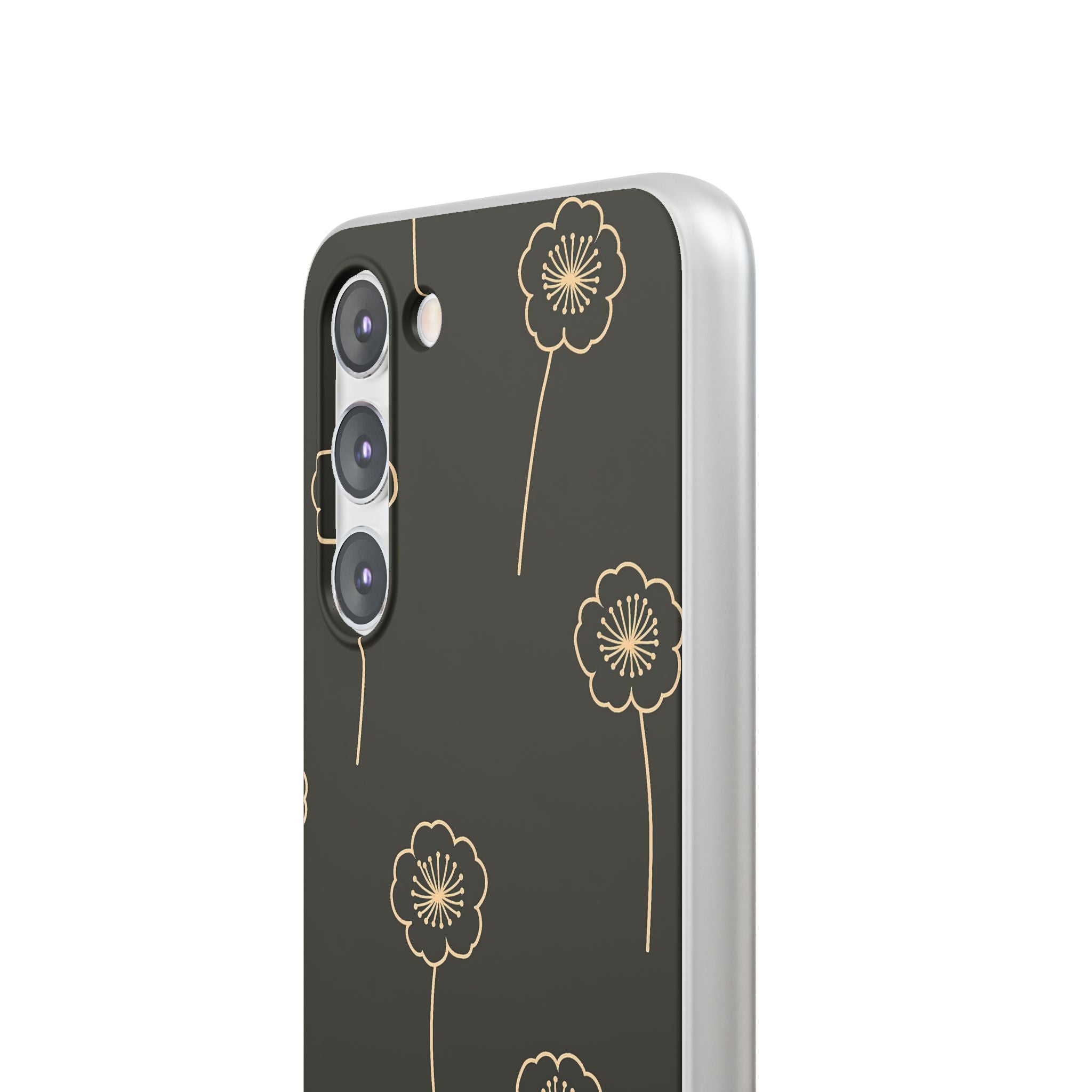Black Lite Phone Case for Samsung - Obsidian Sand Petals
