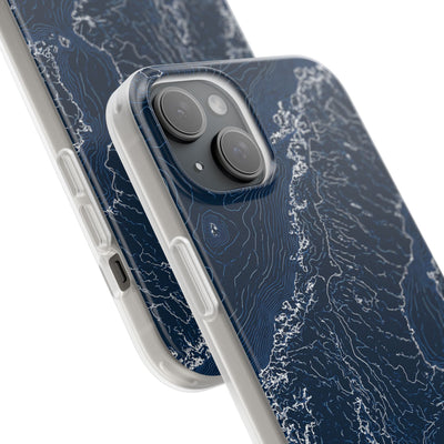 Nordic Contour Chart · Lite Phone Case for iPhone ·  Blue