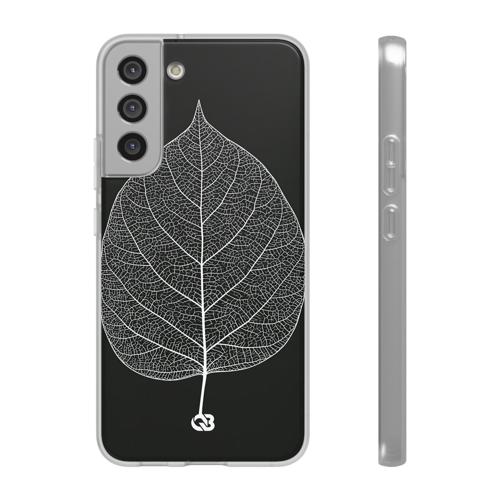 Black Lite Phone Case for Samsung - Bleached Leaf Lattice