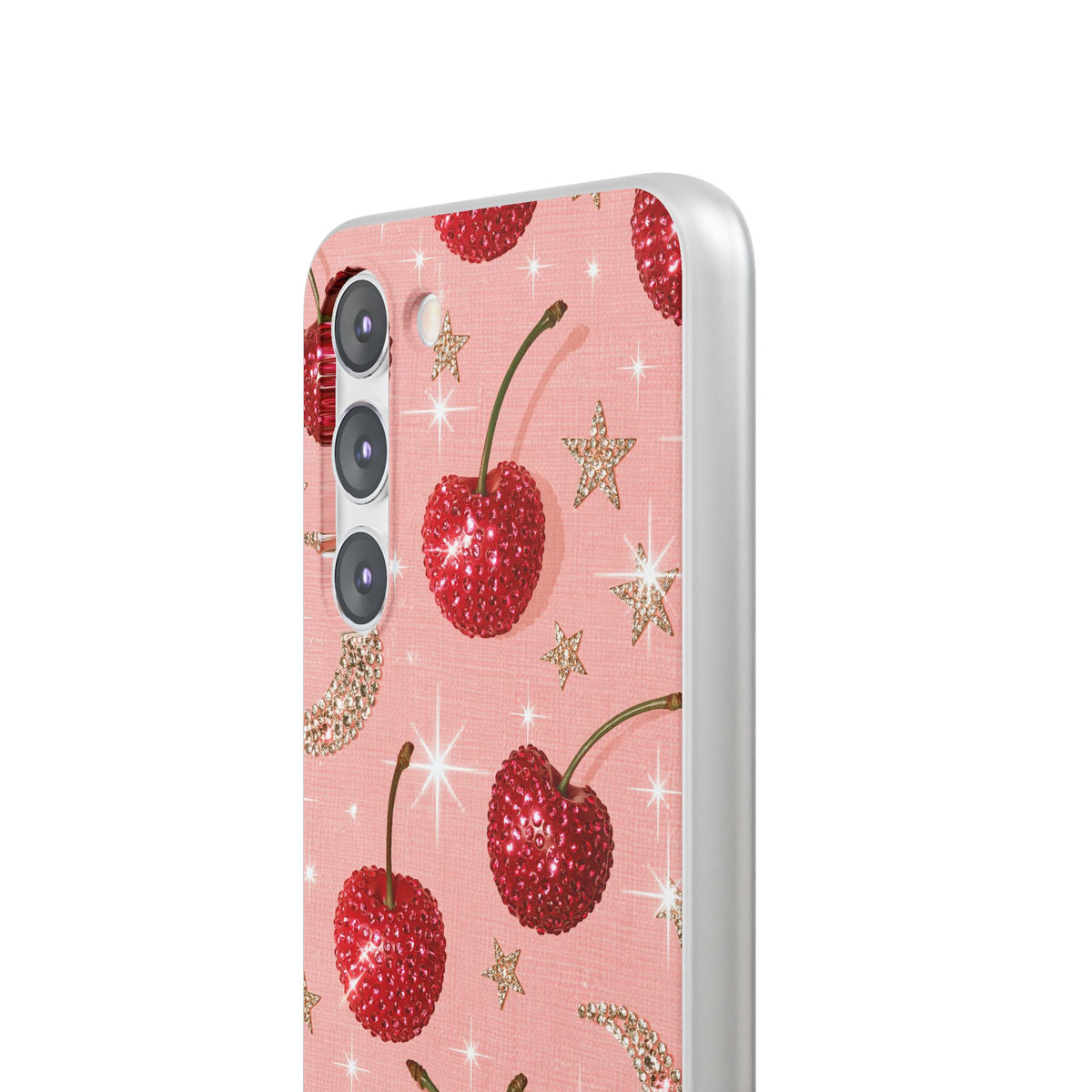 Bedazzled Ruby Cherries · Lite Phone Case for Samsung · Pink