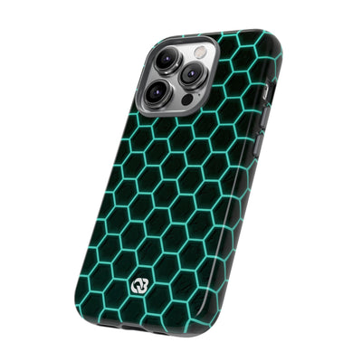 Neon Hex Spectrum · Tough Phone Case for iPhone · Teal