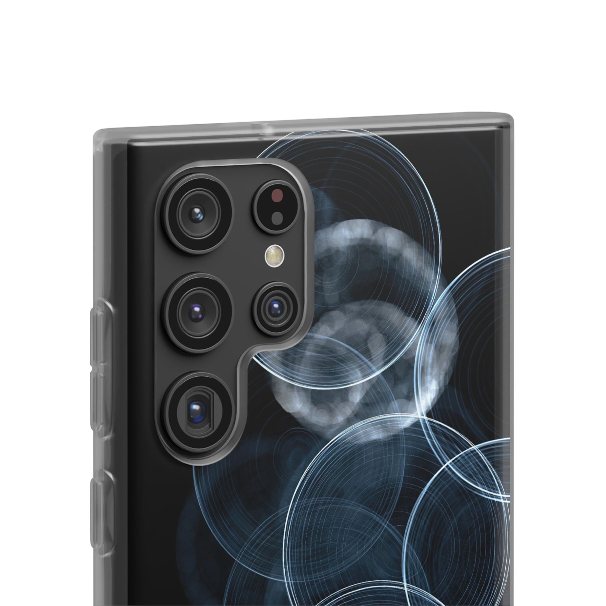 Blue Lite Phone Case for Samsung - Cyan Pulse Ripple