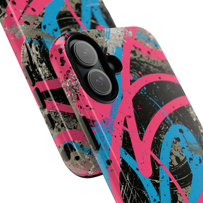 Cyber Splatter Flow · Tough Phone Case for iPhone · Pink