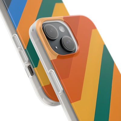 Retro Ridge Lines · Soft Phone Case for iPhone