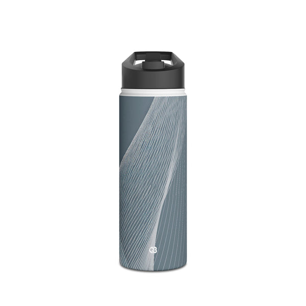 Slate Contour Drift · Insulated Water Bottle · Grey