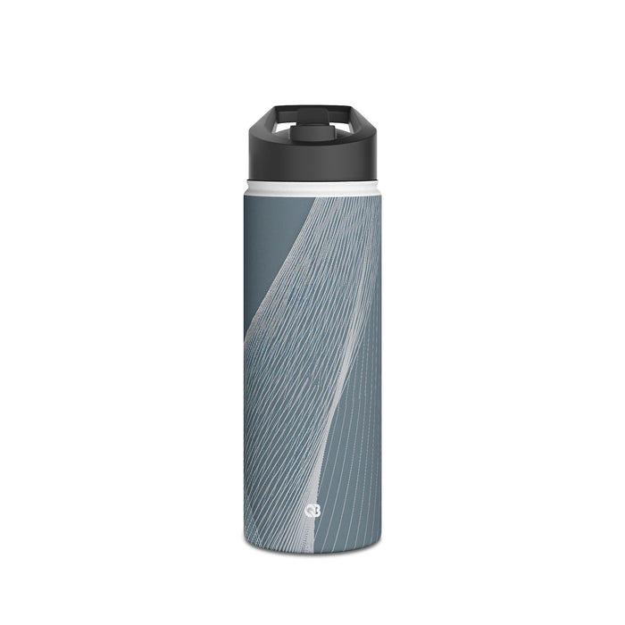 Slate Contour Drift · Insulated Water Bottle · Grey