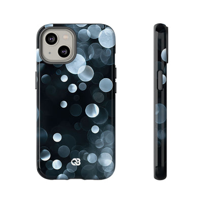 Black Tough Phone Case for iPhone - Silver Orbit Glow