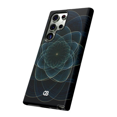 Blue Tough Phone Case for Samsung - Celestial Wireframe Bloom