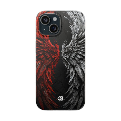 Split Crimson Wing · Soft Phone Case for iPhone