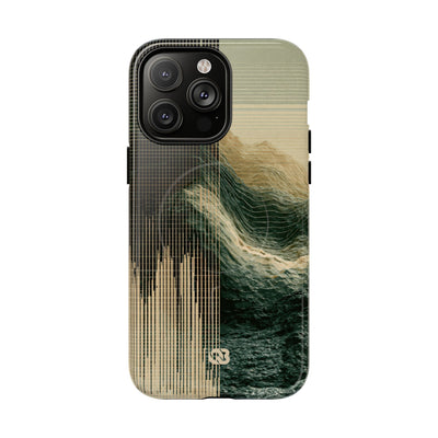 Beige Tough 2.0 Magsafe Phone Case for iPhone - Veridian Data Ridge
