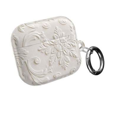 Ivory Baroque Relief · Hard Case for AirPods & AirPods Pro · White