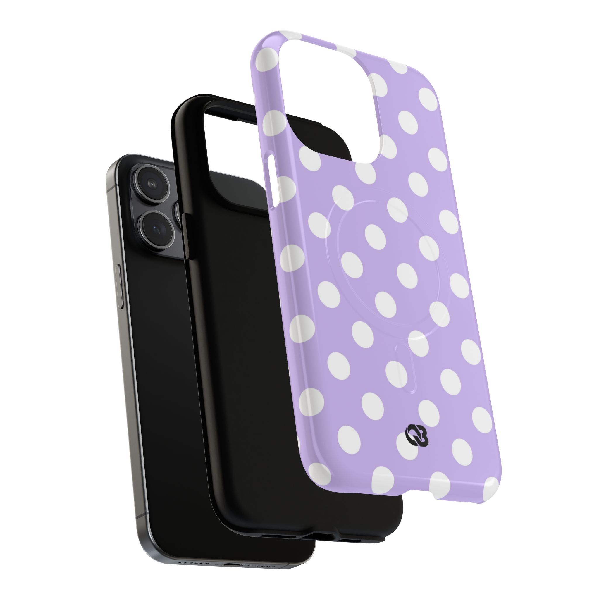 Lavender Polka Grid · Tough+ Phone Case for iPhone · Magsafe