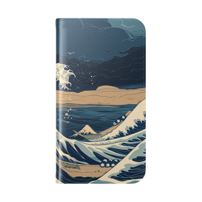 Cresting Navy Wave - iPhone 16 Case - Lompakko
