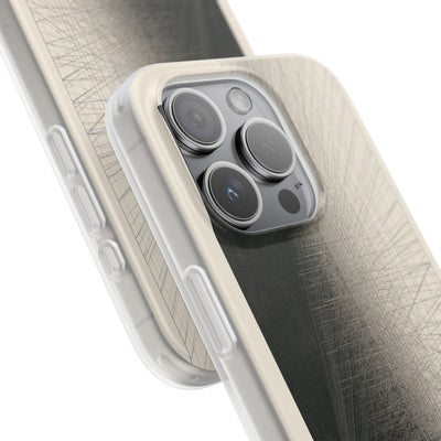 Beige Lite Phone Case for iPhone - Brutalist Graphite Grid