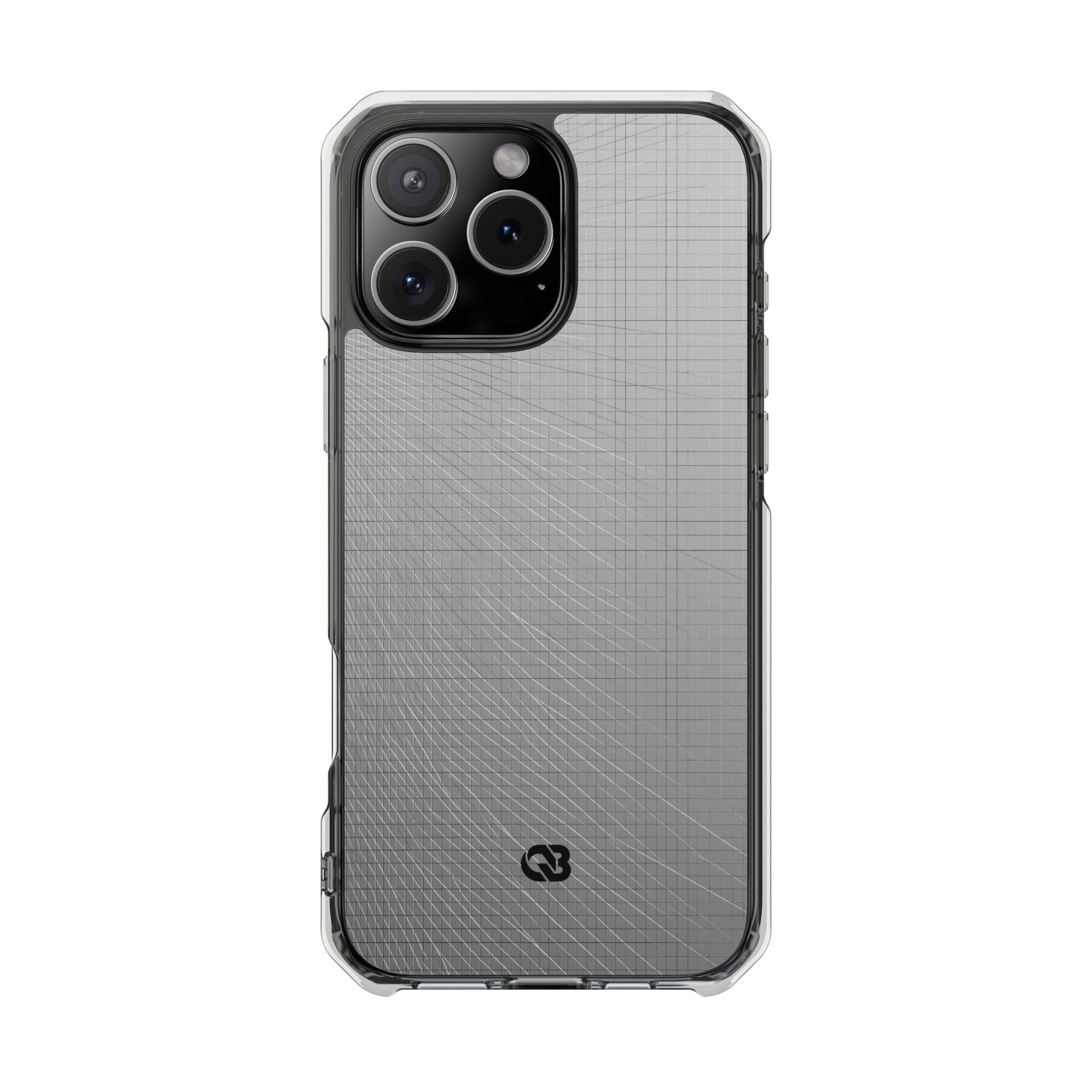 Grey Impact MagSafe Phone Case for iPhone - Chrome Mesh Warp