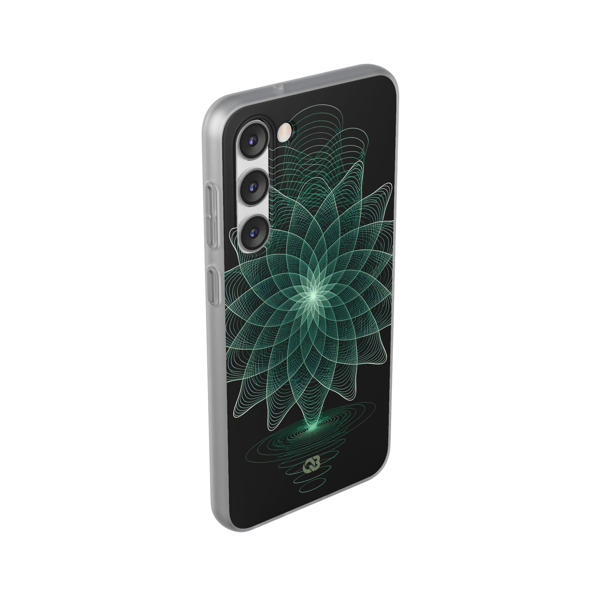 Green Lite Phone Case for Samsung - Cyan Signal Bloom