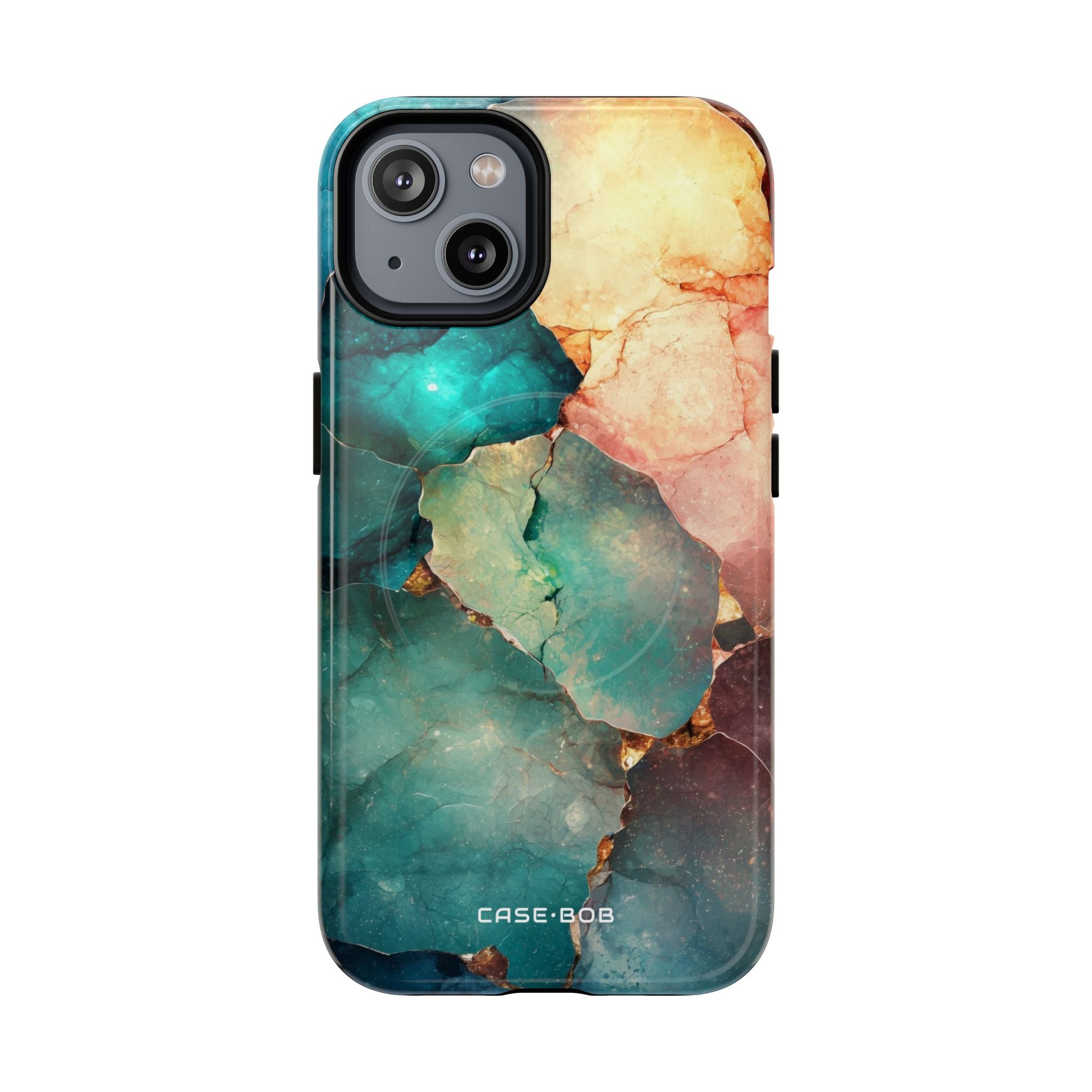 Teal Mosaikadern iPhone 14 Case - Tough+