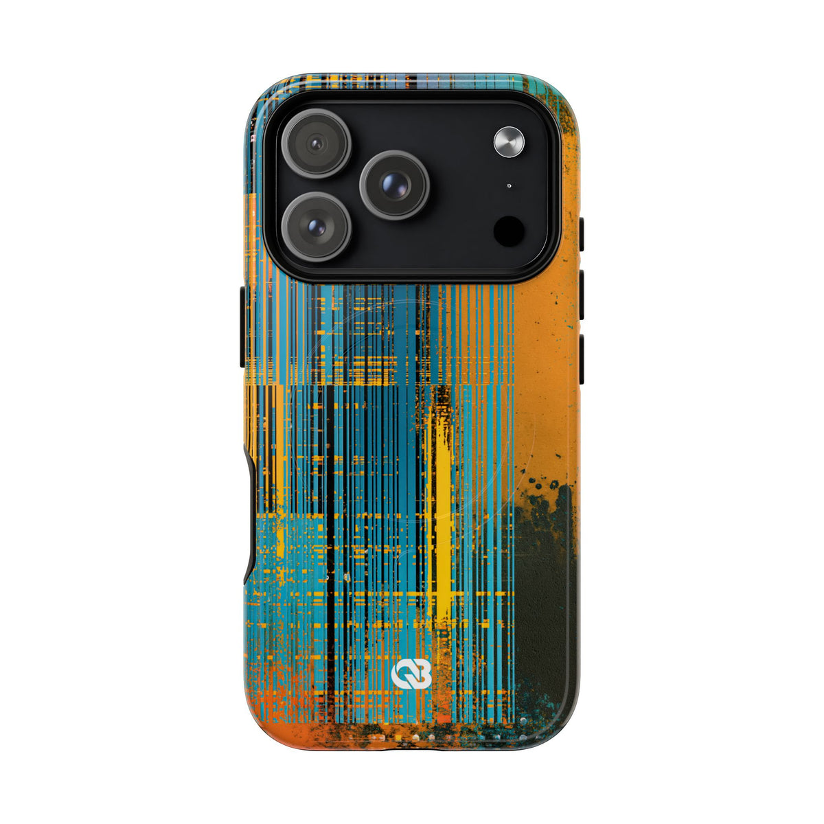 Cyber Glitch Stream · Tough 2.0 Magnetic Phone Case for iPhone · Teal