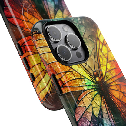 Stained Glass Butterfly iPhone 15 Pro Max Case - Tough+