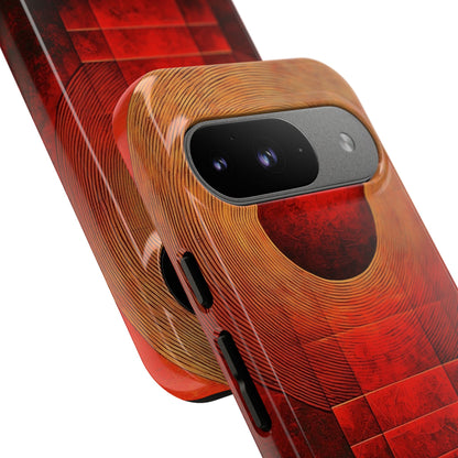 Crimson Orbit Google Pixel 9 Case - Tough
