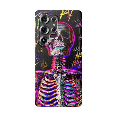 Neon Glitch Skeleton · Soft Handyhülle für Samsung