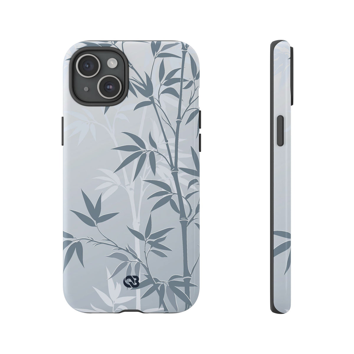 Misty Bamboo Grove · Tough Phone Case for iPhone · Blue