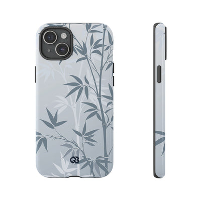 Misty Bamboo Grove · Tough Phone Case for iPhone · Blue