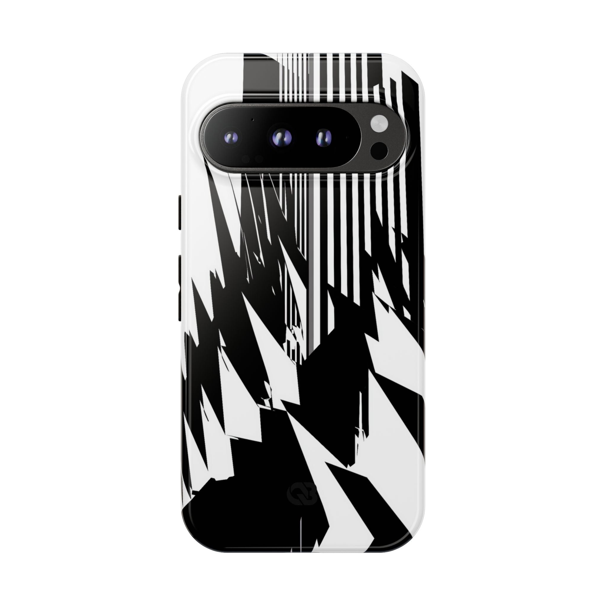 White Tough Phone Case for Google Pixel - Shattered Vector Spire